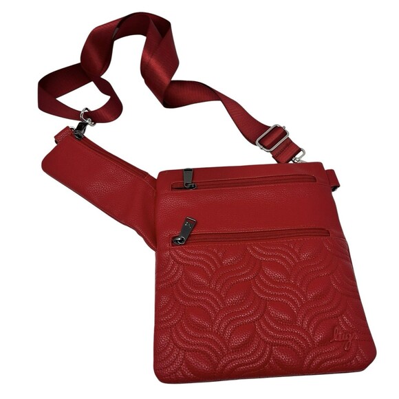 Lug Red Classic VL Adjustable Crossbody Bag Skipper Purse - Picture 1 of 15